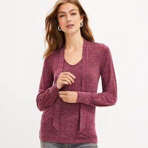 Loft Tie Neck Knit Blouse